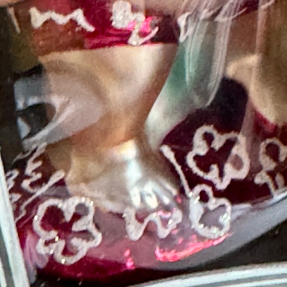 NIB! Santa Paddle Christmas Glass Ornament - Picture 2 of 7